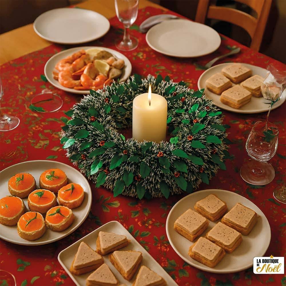 Couronne de l'Avent en guirlande de sapin artificiel 48 cm - LA BOUTIQUE DE Noël - Image 6