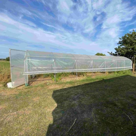 Serre tunnel de jardin - 27m² - 3 x 9 m - pieds droits - aérations latérales - 4 saisons - LES SERRES TONNEAU - Image 2