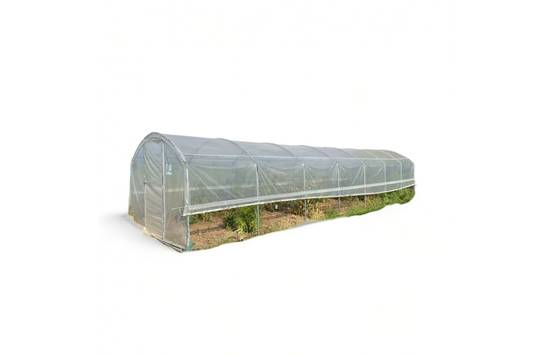 Serre tunnel de jardin - 27m² - 3 x 9 m - pieds droits - aérations latérales - 4 saisons - LES SERRES TONNEAU - Image 9