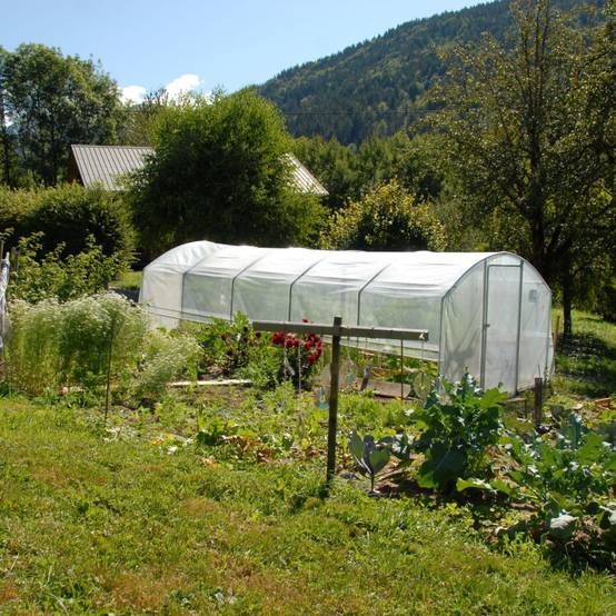 Serre tunnel de jardin - 27m² - 3 x 9 m - pieds droits - aérations latérales - 4 saisons - LES SERRES TONNEAU - Image 4