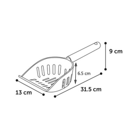 Pelle à litière Mina 32 x 13 x 9 cm bambou mélamine pour chat - Image 2