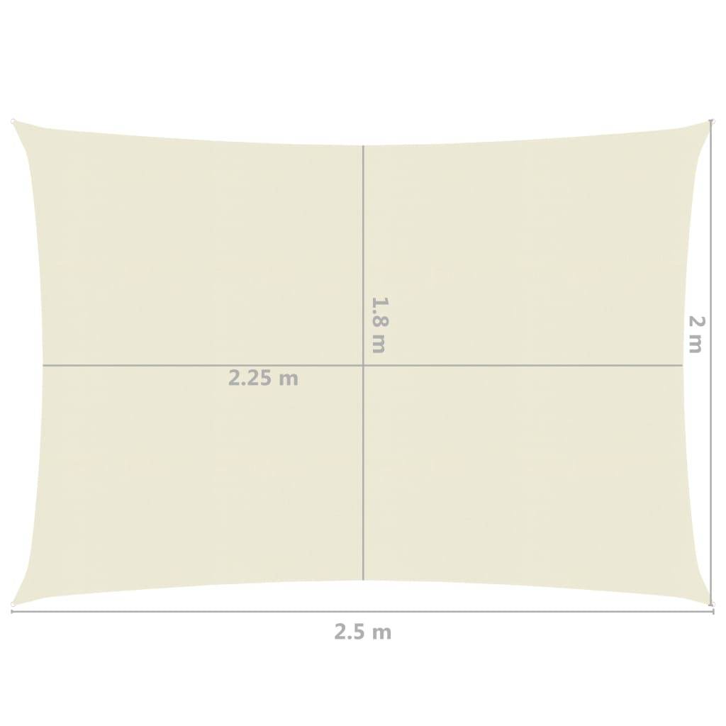 Helloshop26 - Voile toile d'ombrage parasol 160 g/m² crème 2 x 2,5 m PEHD - Imagen 6