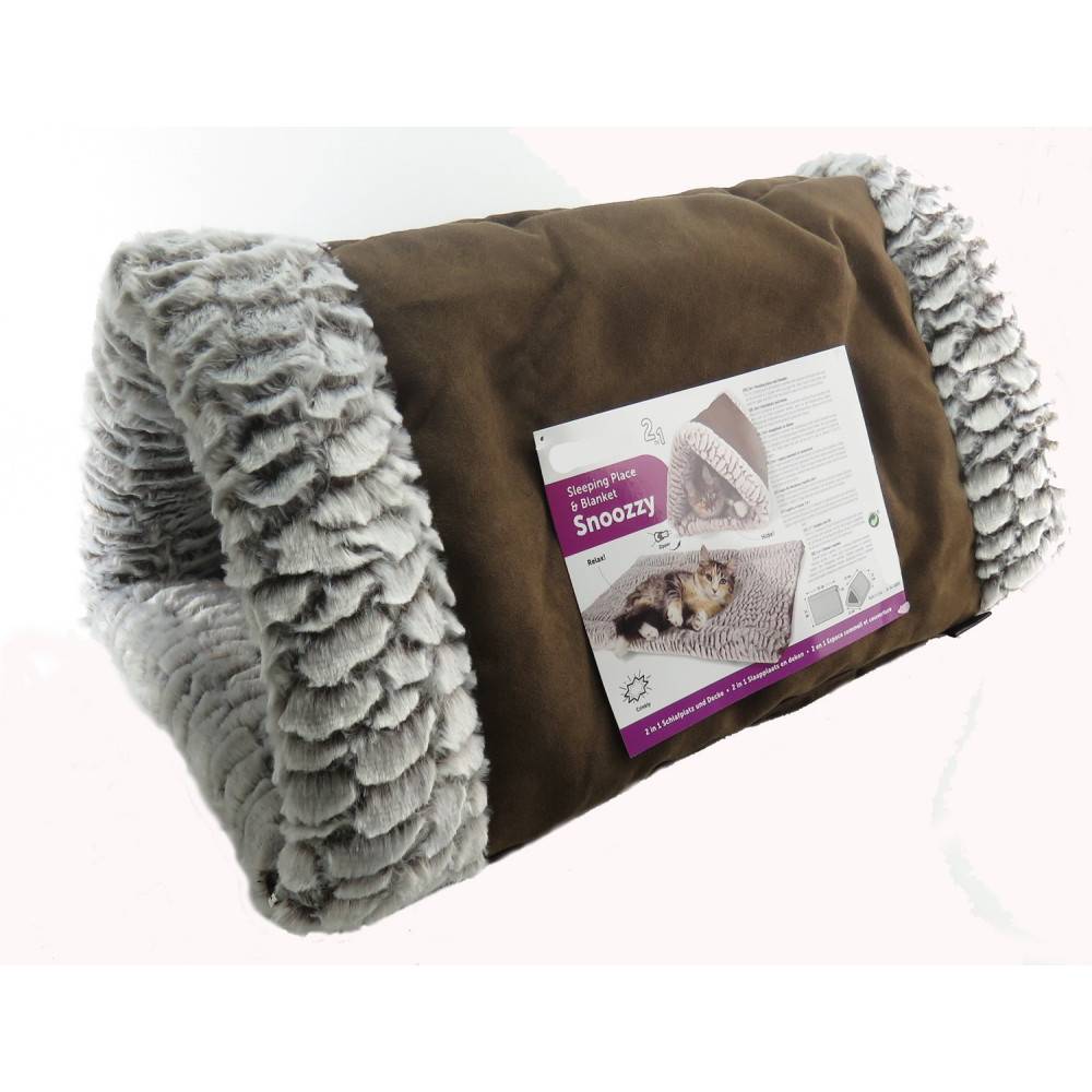 animallparadise - Tunnel 32 x 55 x 23 cm tunnel en triangle Snoozzy 2 en 1 pour chat - Imagen 6
