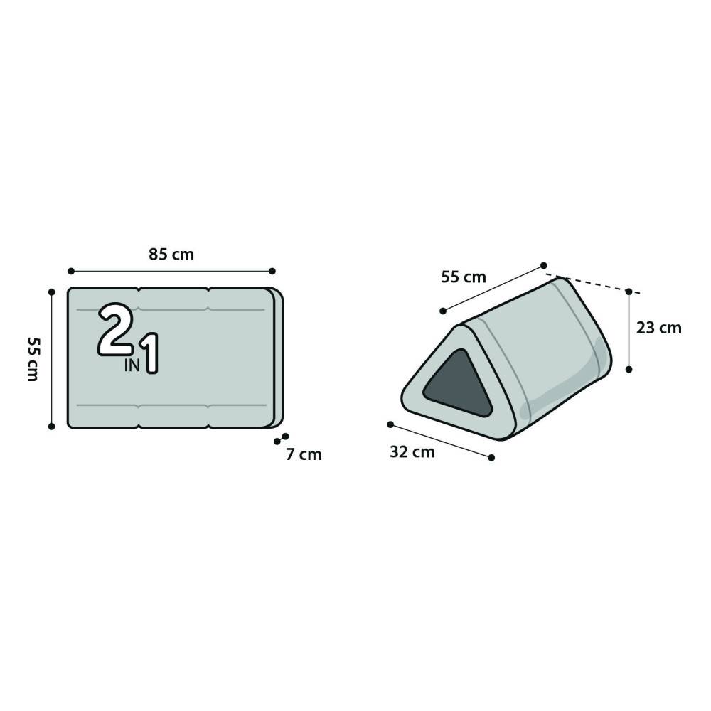 animallparadise - Tunnel 32 x 55 x 23 cm tunnel en triangle Snoozzy 2 en 1 pour chat - Imagen 7