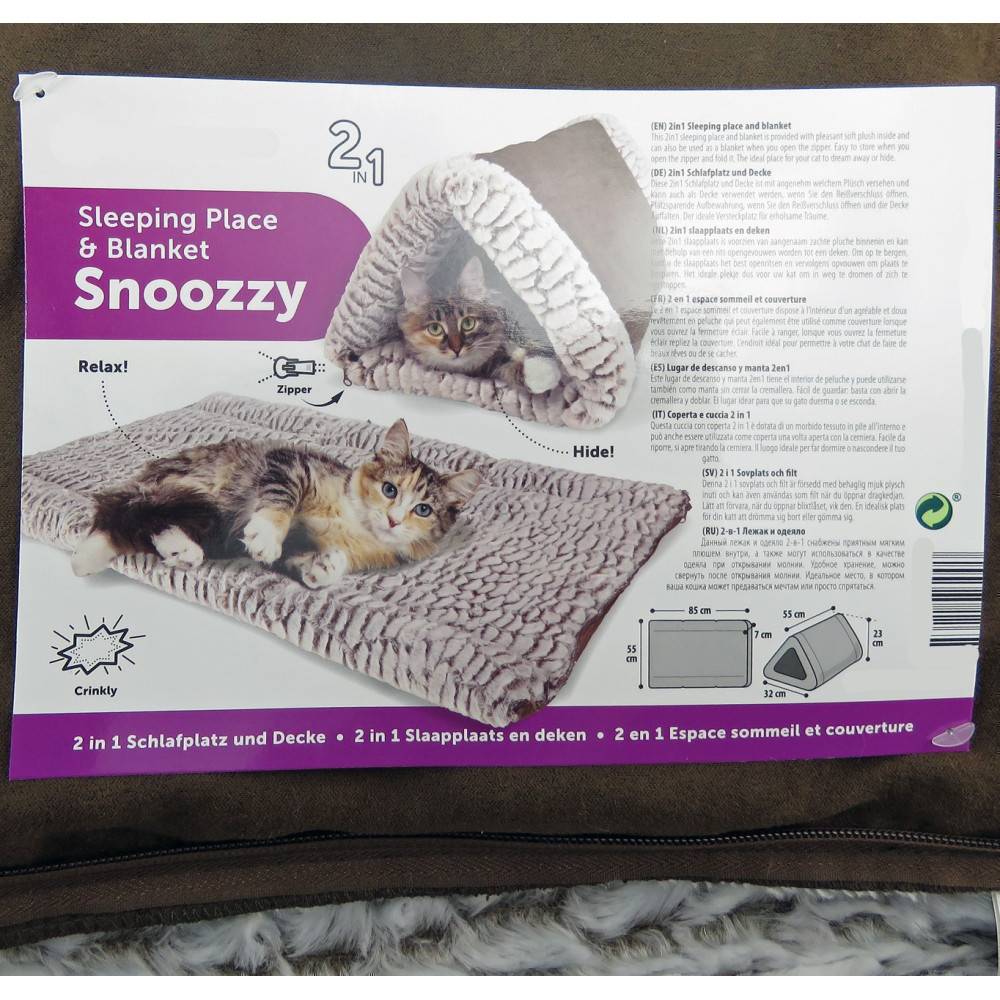 animallparadise - Tunnel 32 x 55 x 23 cm tunnel en triangle Snoozzy 2 en 1 pour chat - Imagen 5
