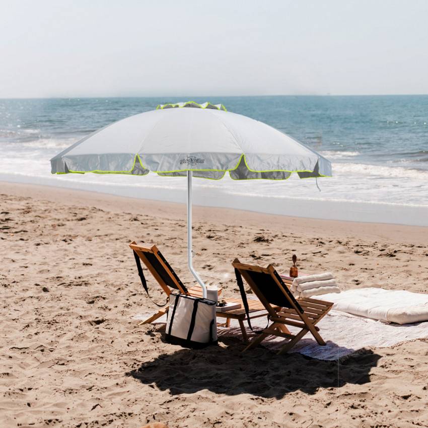 Parasol de plage léger visser protection UV 220 cm Solis - Image 1