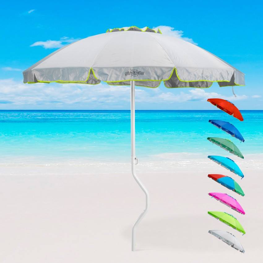 Parasol de plage léger visser protection UV 220 cm Solis - Image 4