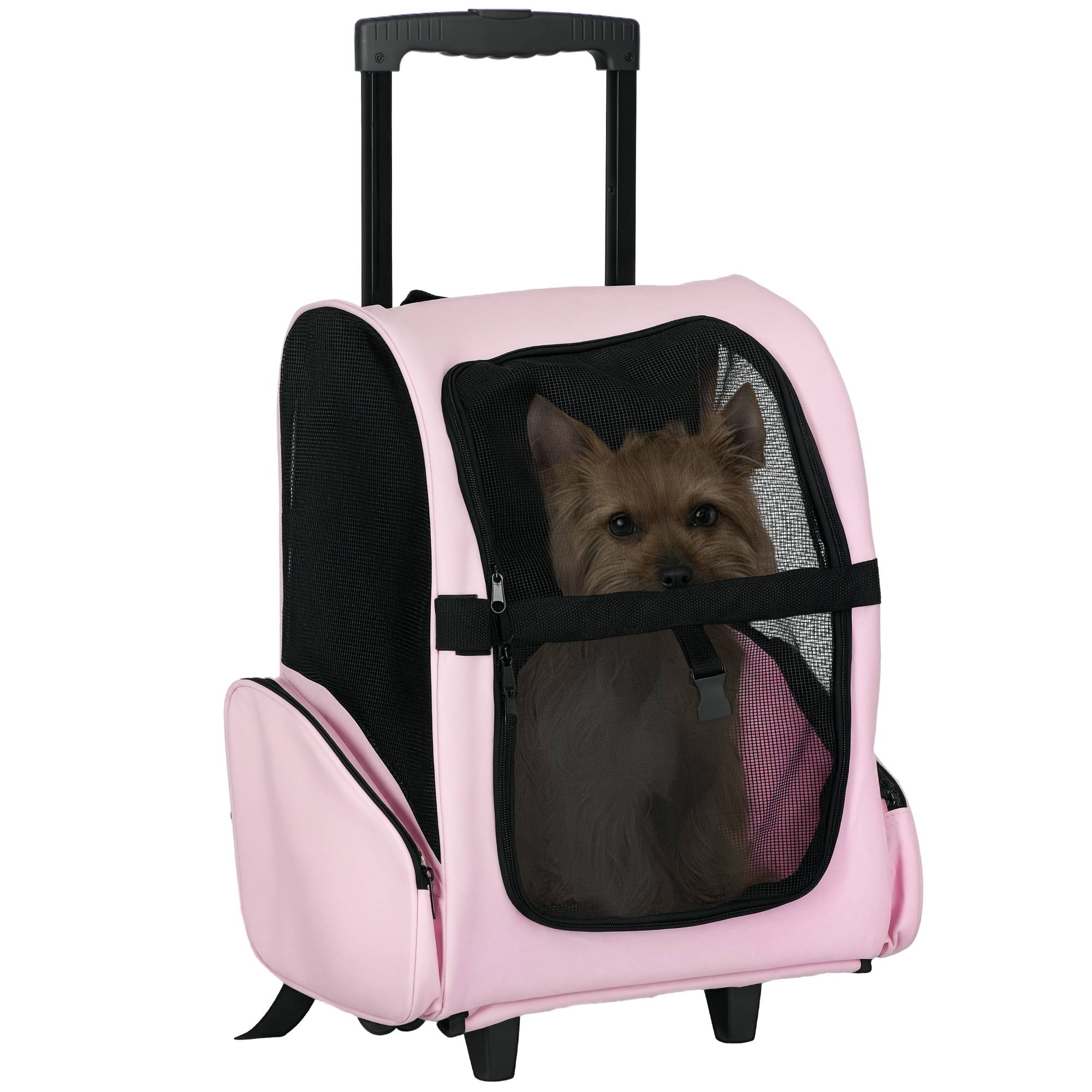 Sac de transport trolley tissu Oxford rose 42 x 25 x 55 cm - PANGIVO - Image 1