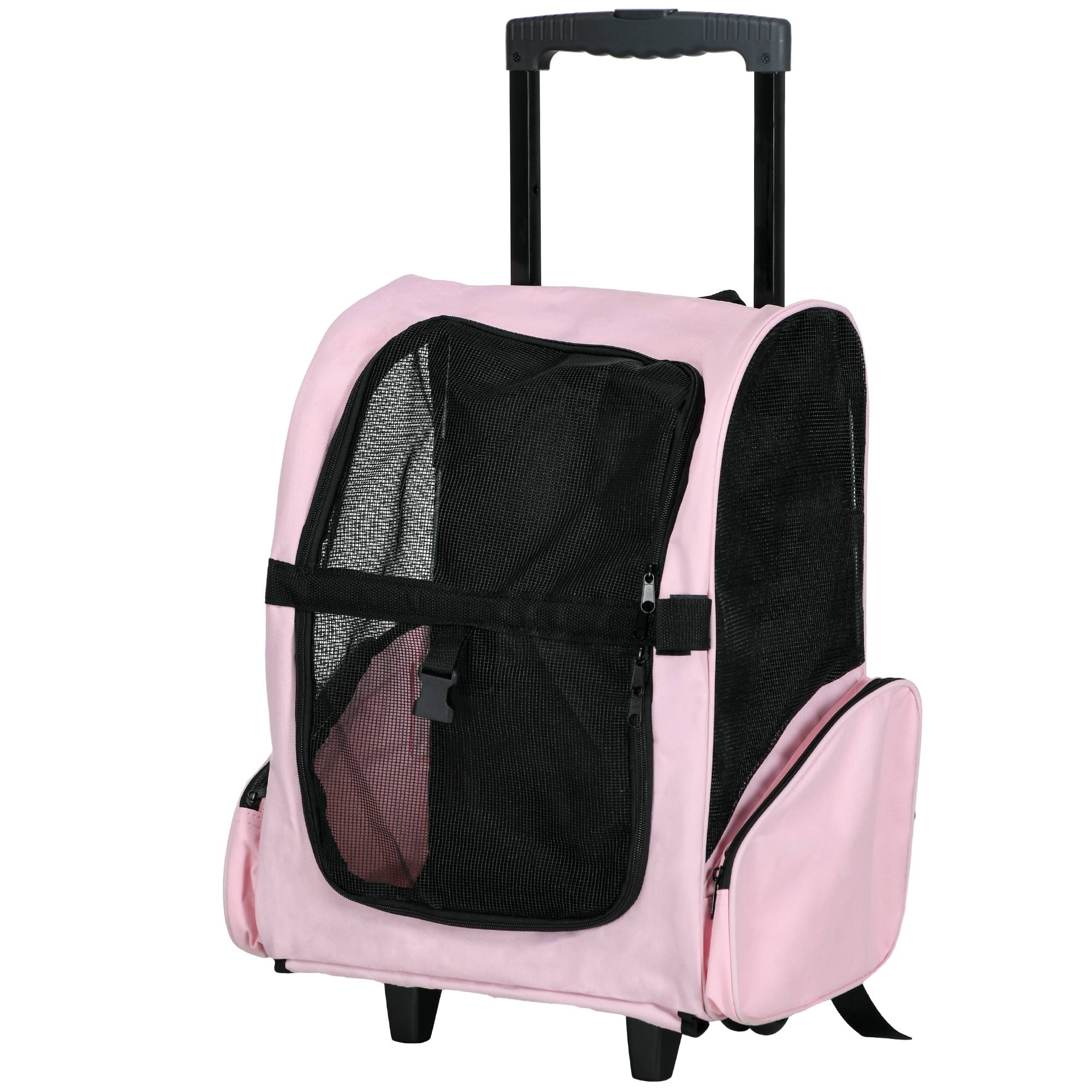 Sac de transport trolley tissu Oxford rose 42 x 25 x 55 cm - PANGIVO - Image 2