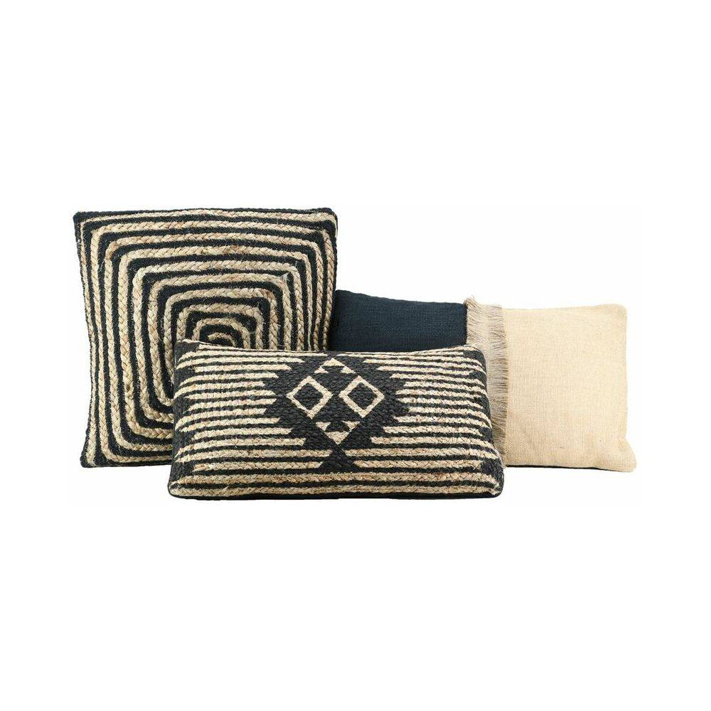 Aubry Gaspard - Coussins à motif en jute et coton (Lot de 3) - Imagen 2