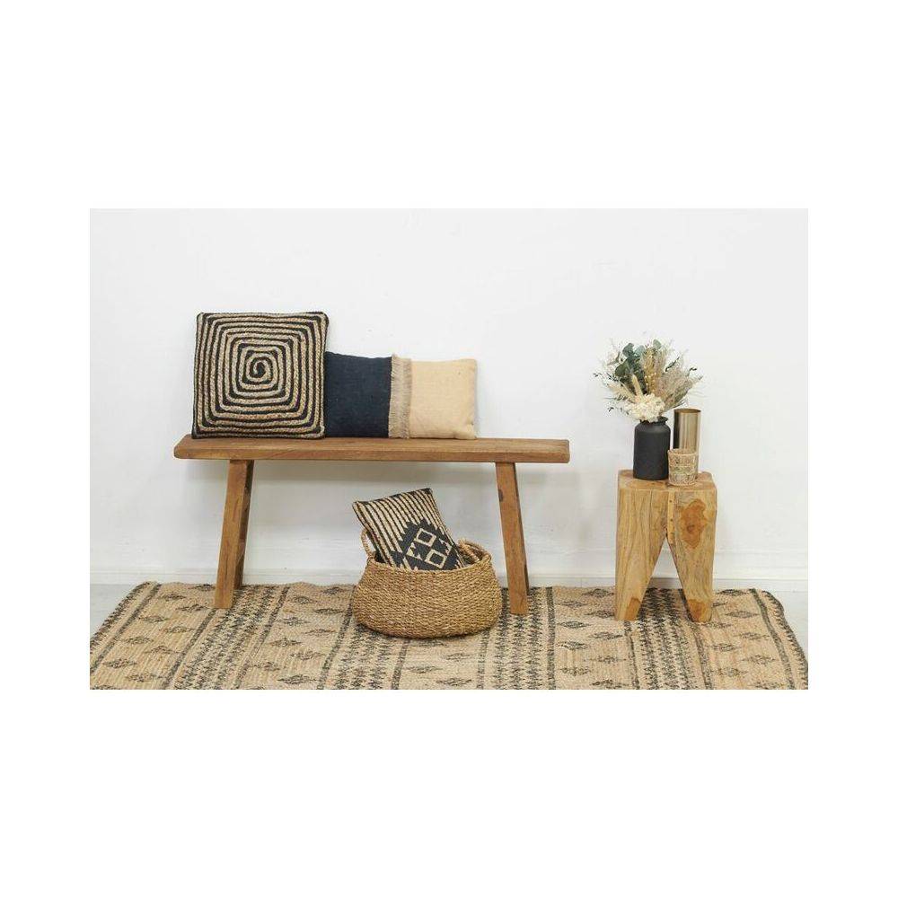Aubry Gaspard - Coussins à motif en jute et coton (Lot de 3) - Imagen 3