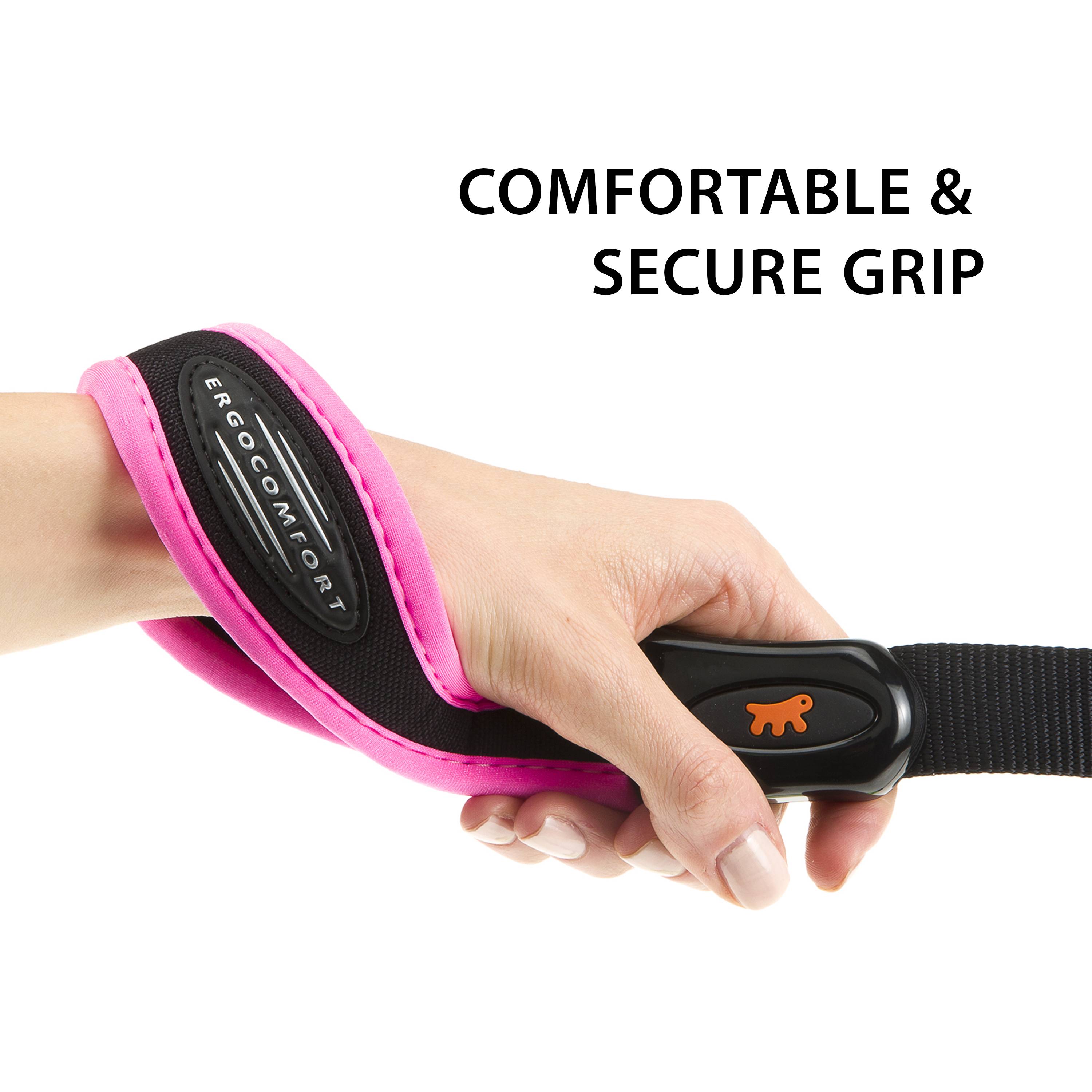 Ferplast - Ferplast laisse pour chien ERGOFLUO, laisse pour chien taille grande, poignée ergonomique rembourrée, nylon. Taille 120 cm, Rose - Imagen 5