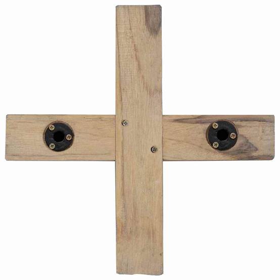 Arbre de Noël design en bois de teck massif pour décoration intérieure 120 cm – ComfortXL Outdoor Living - Image 7