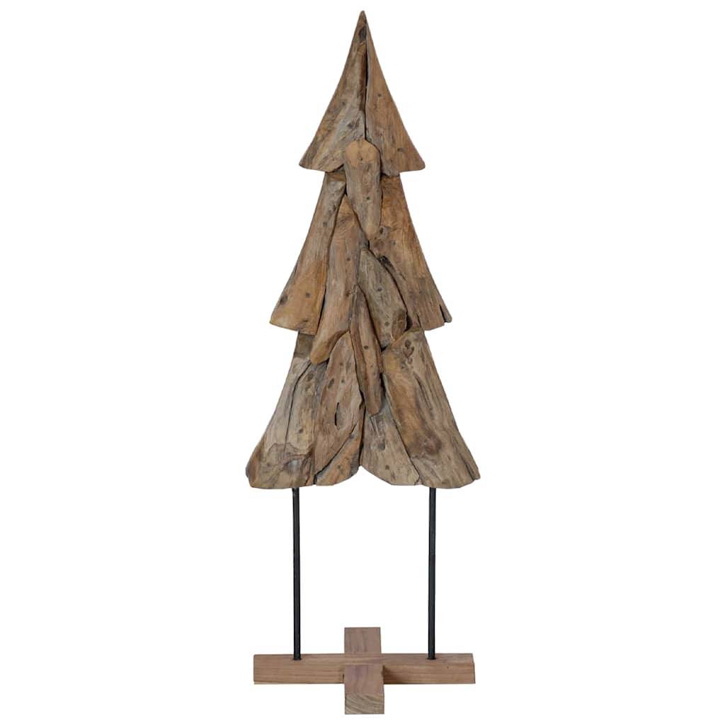 Arbre de Noël design en bois de teck massif pour décoration intérieure 120 cm – ComfortXL Outdoor Living - Image 2
