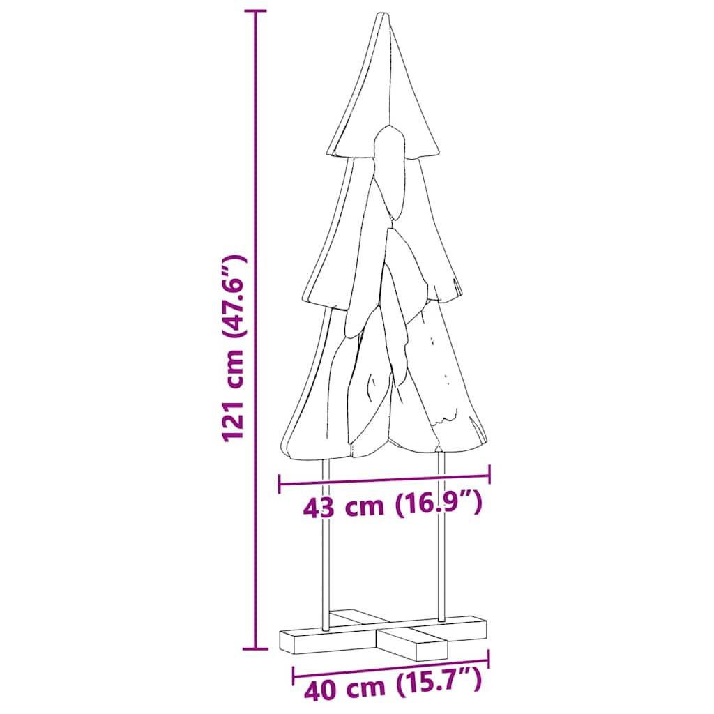 Arbre de Noël design en bois de teck massif pour décoration intérieure 120 cm – ComfortXL Outdoor Living - Image 9