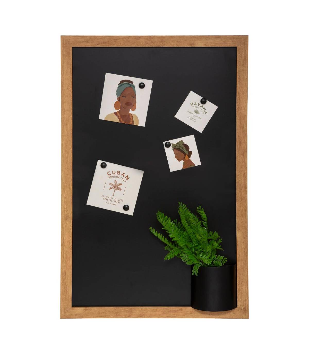 Tableau Mémo Ardoise avec déco Plante 90 x 58 cm - Imagen 1