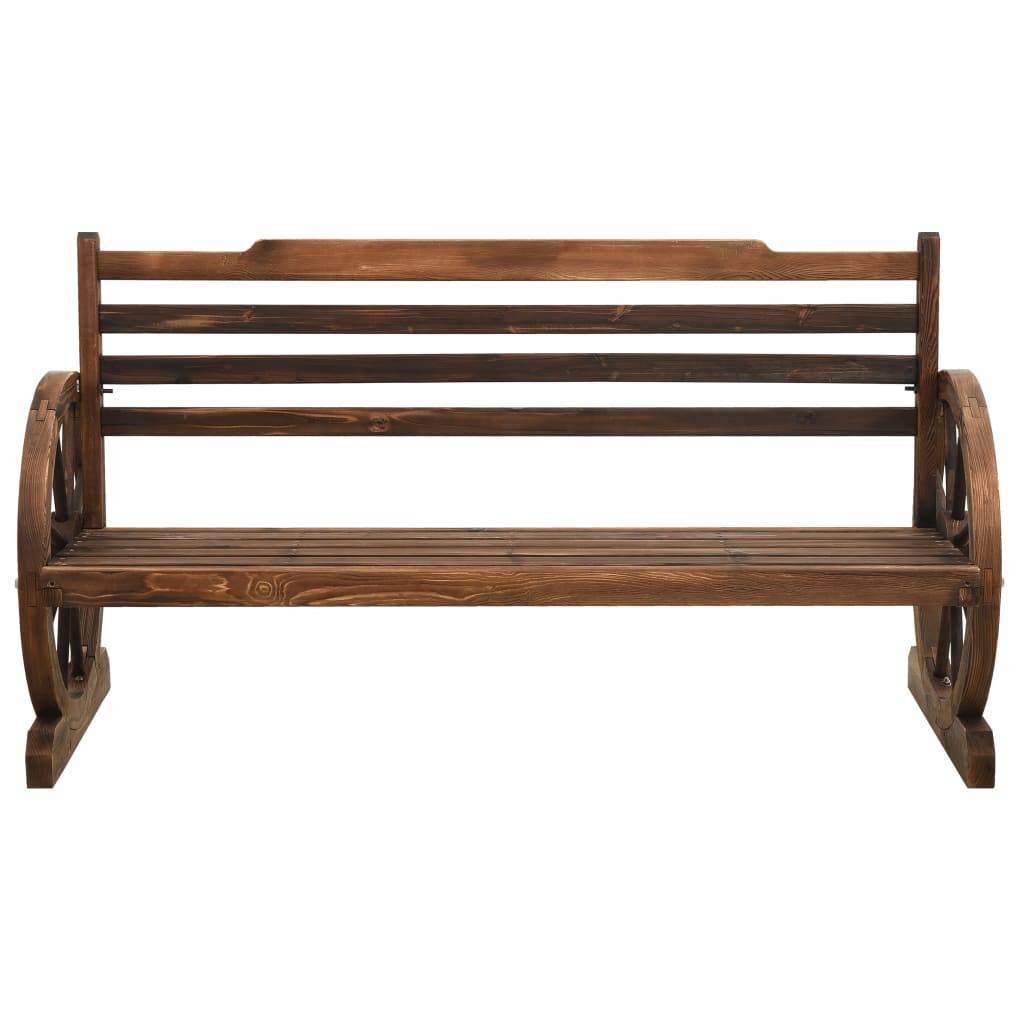 Helloshop26 - Banc de jardin meuble de patio d'extérieur terrasse 142 cm bois de sapin massif - Imagen 2