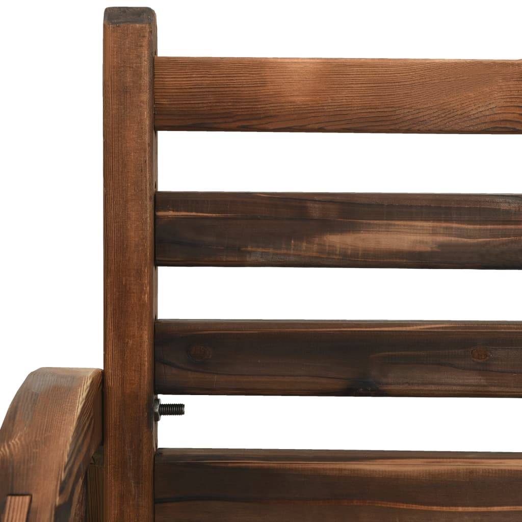 Helloshop26 - Banc de jardin meuble de patio d'extérieur terrasse 142 cm bois de sapin massif - Imagen 6