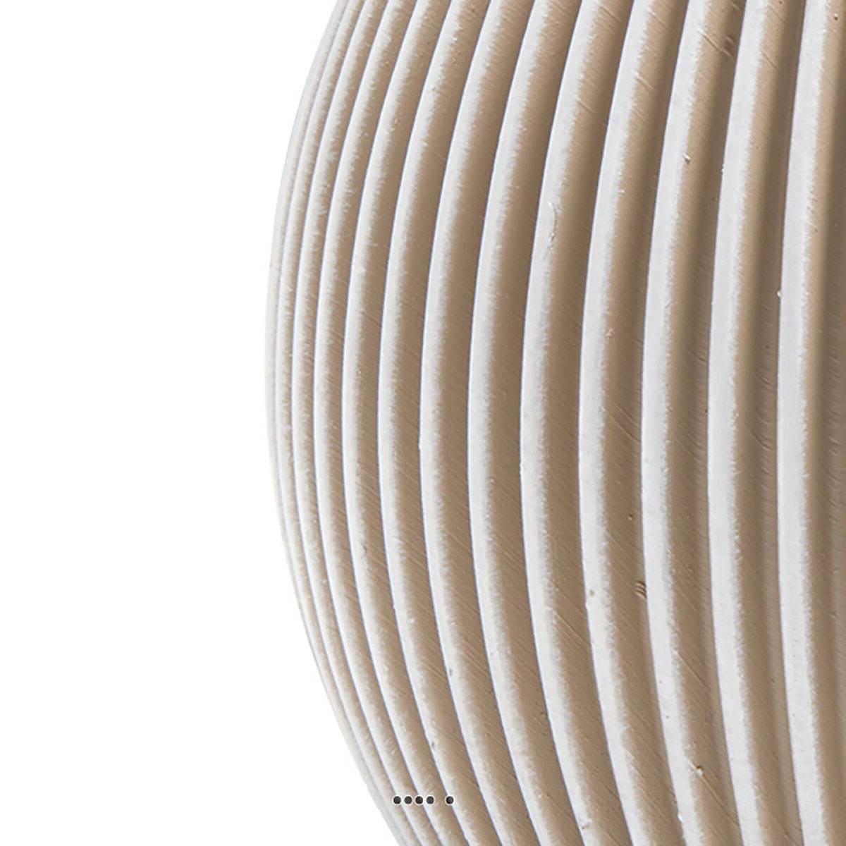 Artificielles - Vase Groove plastique forme boule H 15 x D 18cm Blanc - dimhaut: H 15 cm - couleur: Blanc neige - Imagen 2