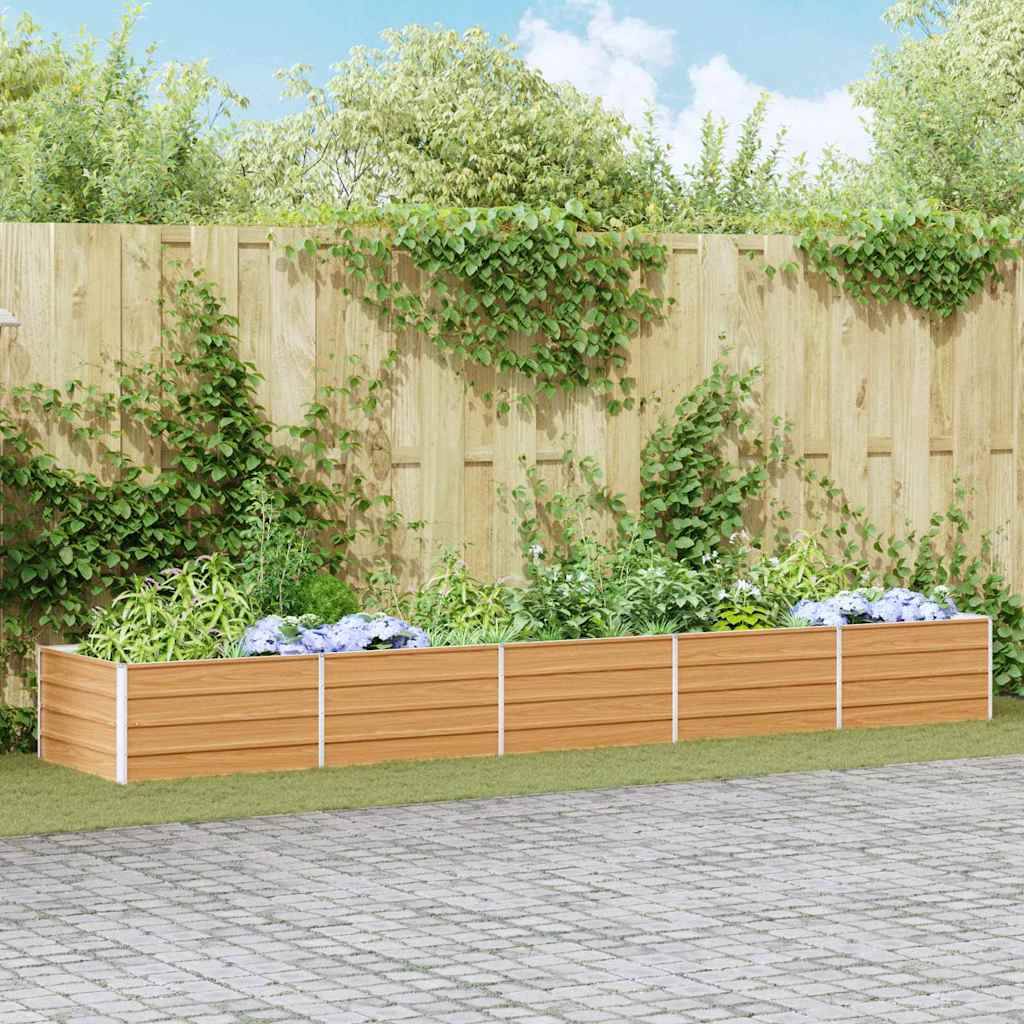 Prolenta Premium - Jardinière acier marron 400 x 80 x 45 cm - Prolenta premium p353.7 - Image 1
