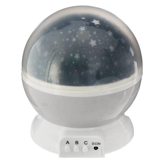 Veilleuse Projecteur Rotative "Etoile" 14cm Gris - Image 1