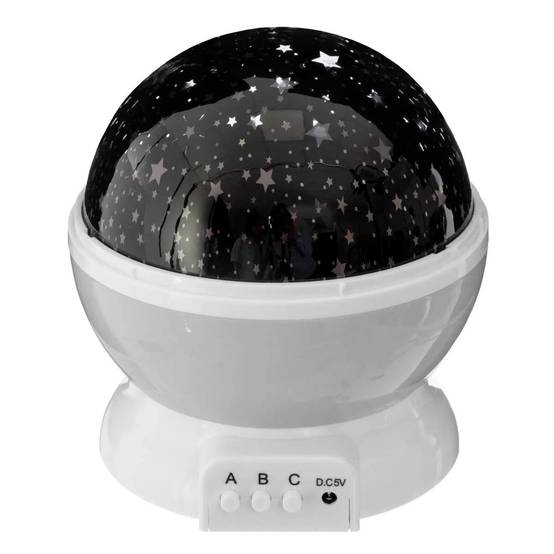 Veilleuse Projecteur Rotative "Etoile" 14cm Gris - Image 2