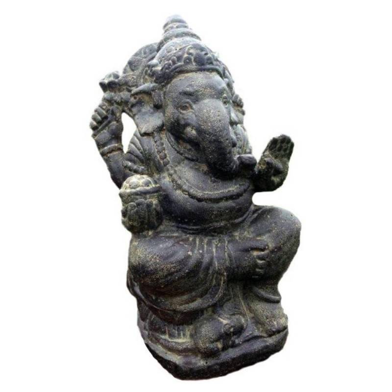Jardinex - Statuette jardin Ganesh 30 cm - Gris anthracite 30 cm - Jardinex - Imagen 1