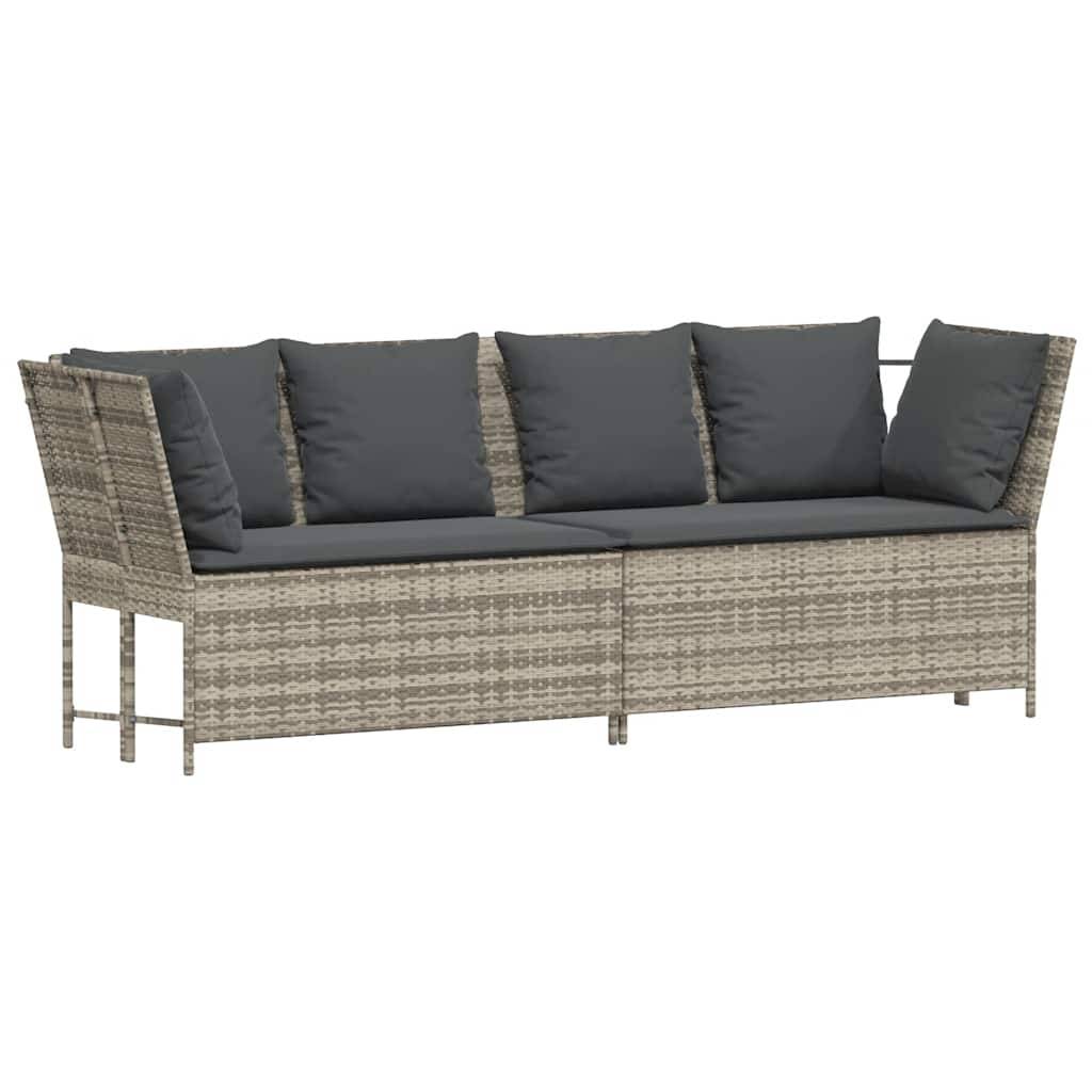 Canapé Extérieur Confortable Résine Tressée Gris Clair & Cadre Acier pour Salon Jardin Tendance Gris – ComfortXL Outdoor Living - Image 2