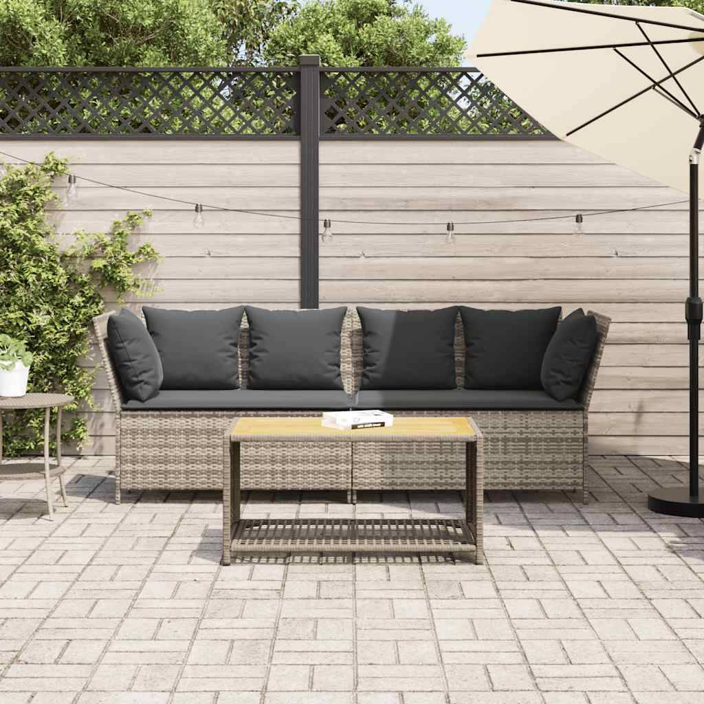 Canapé Extérieur Confortable Résine Tressée Gris Clair & Cadre Acier pour Salon Jardin Tendance Gris – ComfortXL Outdoor Living - Image 3