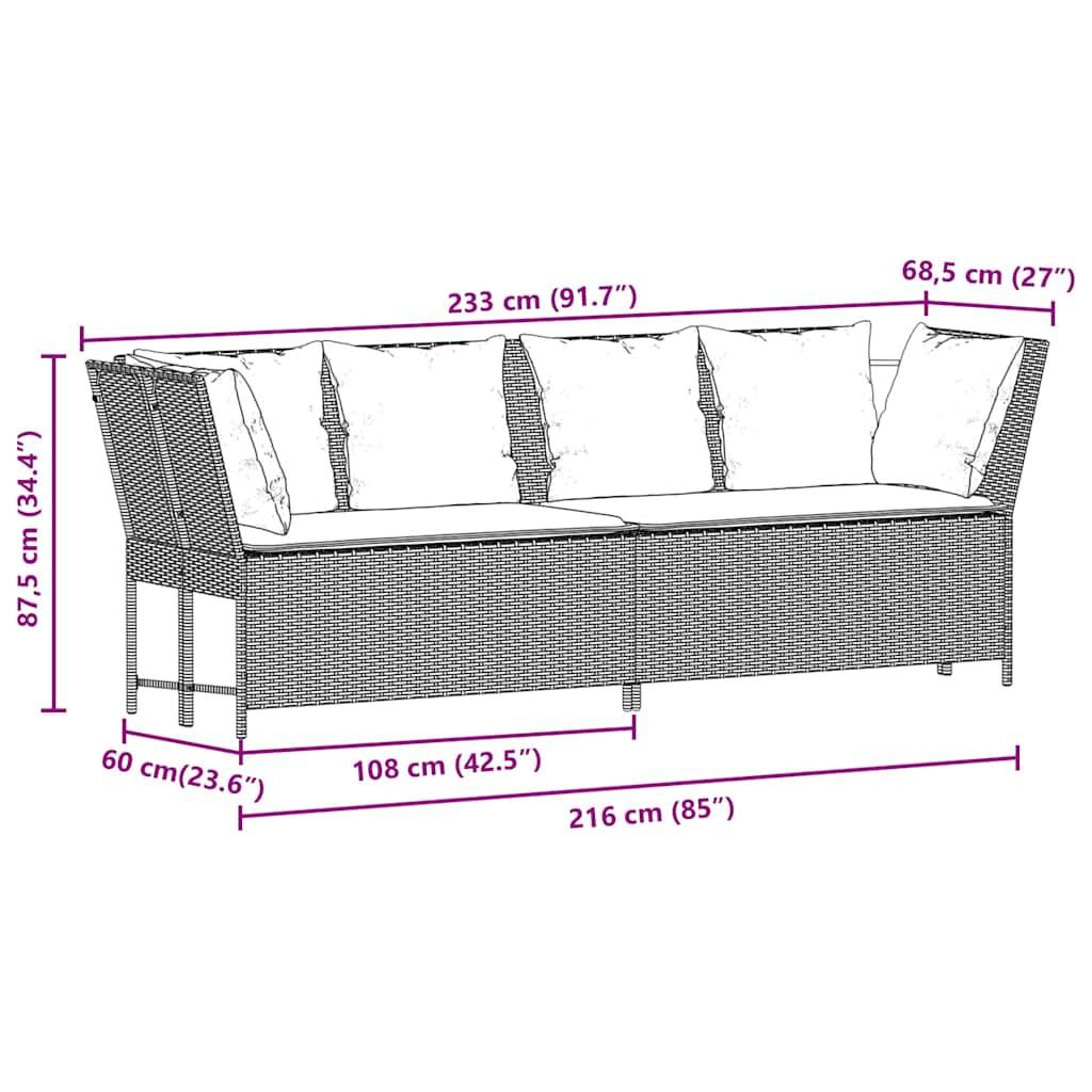 Canapé Extérieur Confortable Résine Tressée Gris Clair & Cadre Acier pour Salon Jardin Tendance Gris – ComfortXL Outdoor Living - Image 9