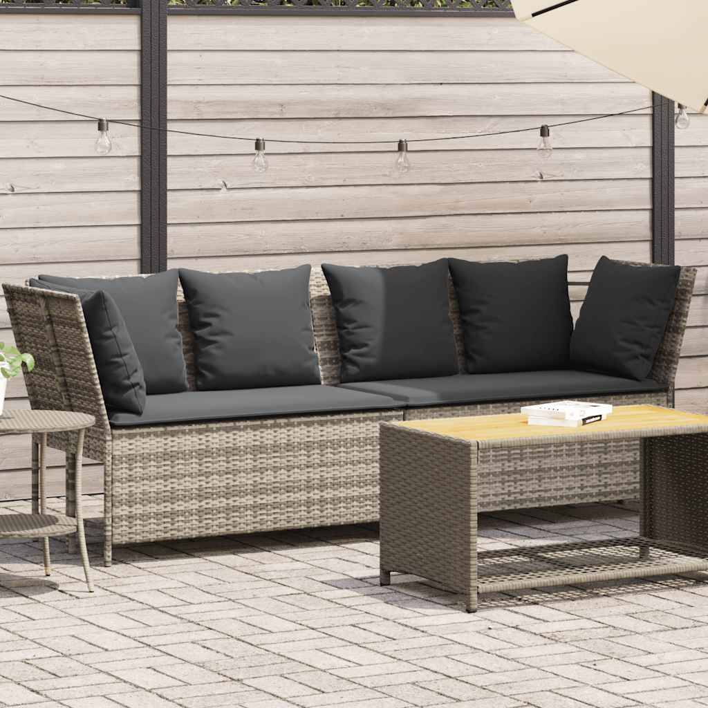 Canapé Extérieur Confortable Résine Tressée Gris Clair & Cadre Acier pour Salon Jardin Tendance Gris – ComfortXL Outdoor Living - Image 1