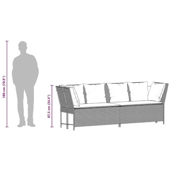 Canapé Extérieur Confortable Résine Tressée Gris Clair & Cadre Acier pour Salon Jardin Tendance Gris – ComfortXL Outdoor Living - Image 10