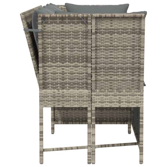 Canapé Extérieur Confortable Résine Tressée Gris Clair & Cadre Acier pour Salon Jardin Tendance Gris – ComfortXL Outdoor Living - Image 5
