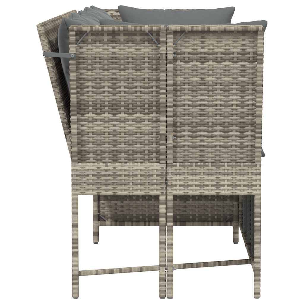 Canapé Extérieur Confortable Résine Tressée Gris Clair & Cadre Acier pour Salon Jardin Tendance Gris – ComfortXL Outdoor Living - Image 5