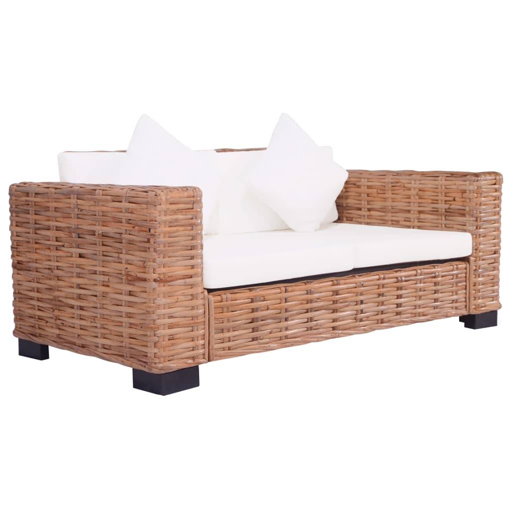 Vidaxl - Ensemble de canapés de jardin 2 pcs avec coussins Rotin naturel vidaXL 276283 - Imagen 7