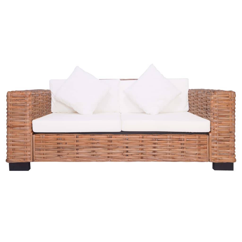 Vidaxl - Ensemble de canapés de jardin 2 pcs avec coussins Rotin naturel vidaXL 276283 - Imagen 2