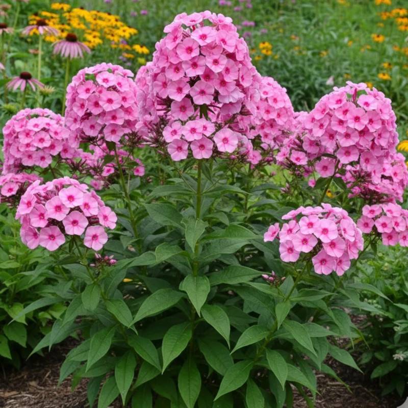 Phlox paniculé Dresden China à fleurs Rose/ - feuillage Caduc - Godet - 5/20 cm - Imagen 1