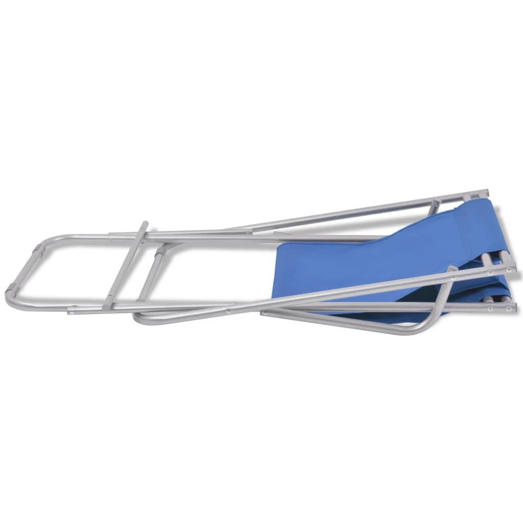 Helloshop26 - Chaises inclinables de terrasse 2 pcs acier bleu - Imagen 7