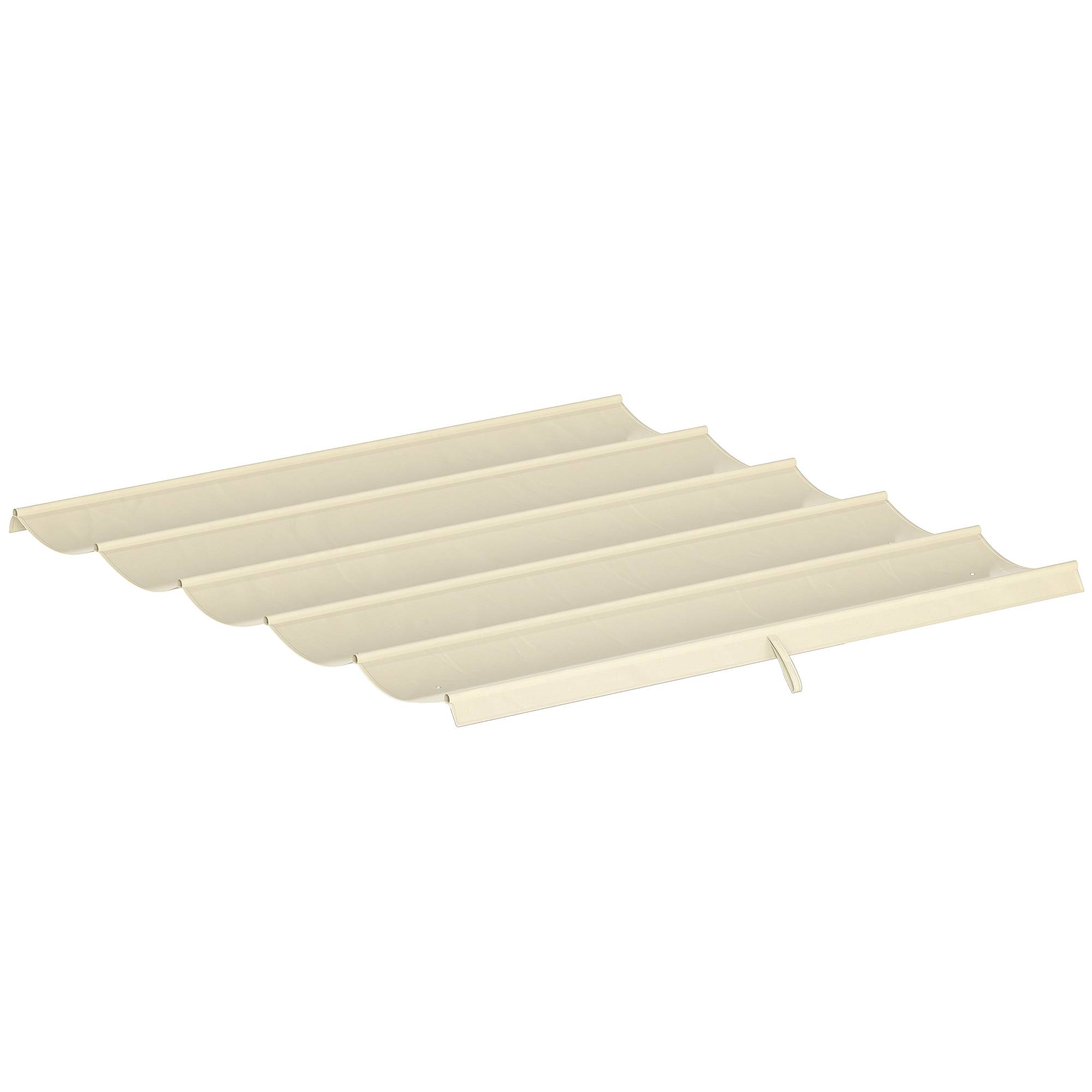 Outsunny - Toile de toit pergola tonnelle rétractable 3x3m blanc cassé - Outsunny - Image 1