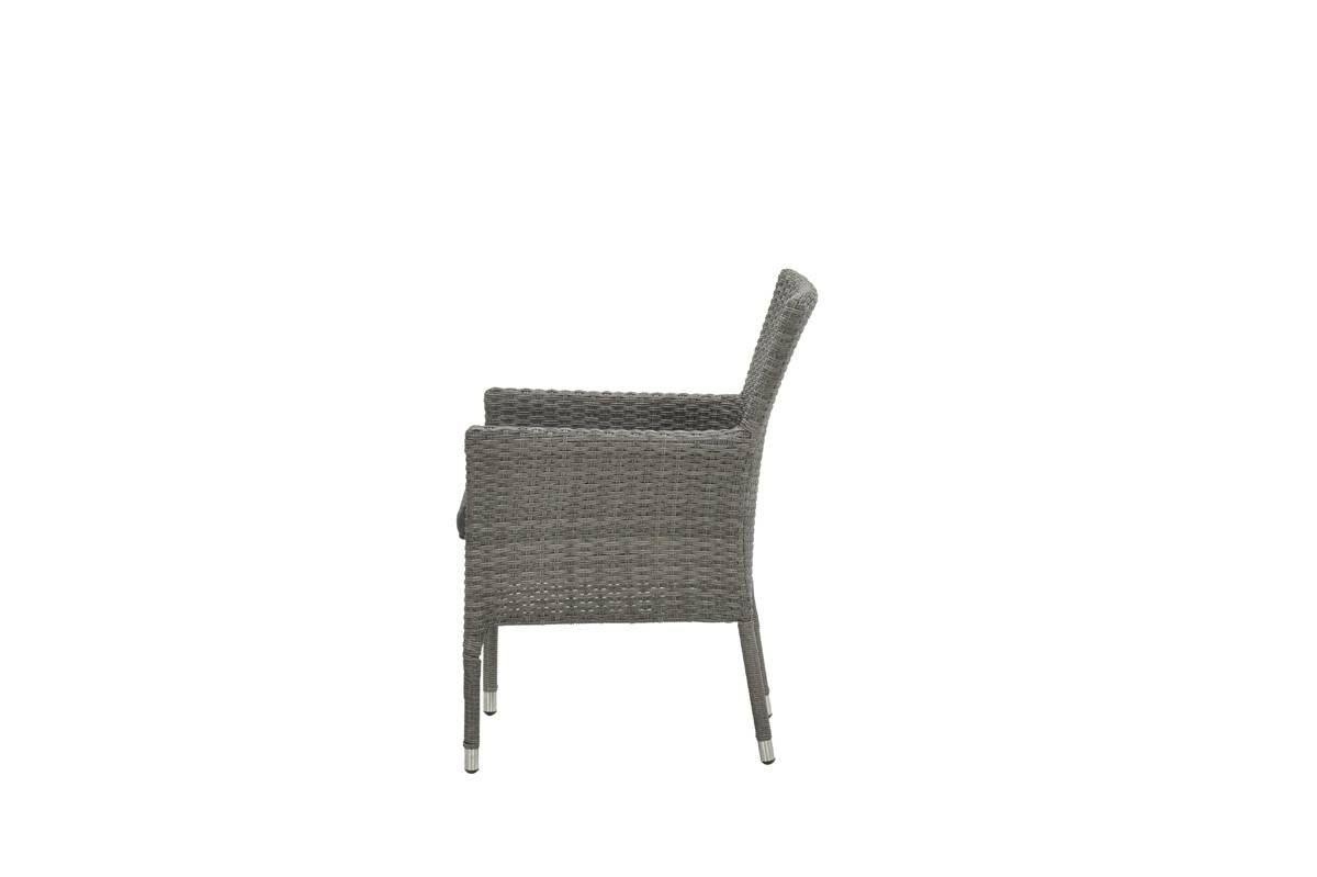 Garden Impressions - Fauteuil empilable Nicosia - gris organique - anthracite - Imagen 3