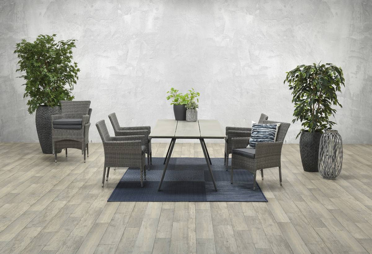 Garden Impressions - Fauteuil empilable Nicosia - gris organique - anthracite - Imagen 6
