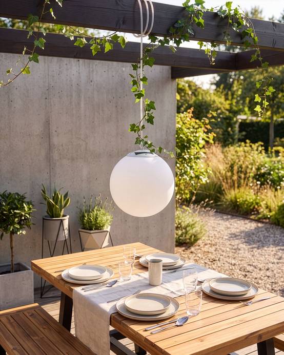 Beliani - Lampe suspension Polypropylène Blanc BOSLEY - 28x28x82- Beliani - Image 1