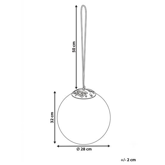 Beliani - Lampe suspension Polypropylène Blanc BOSLEY - 28x28x82- Beliani - Image 3