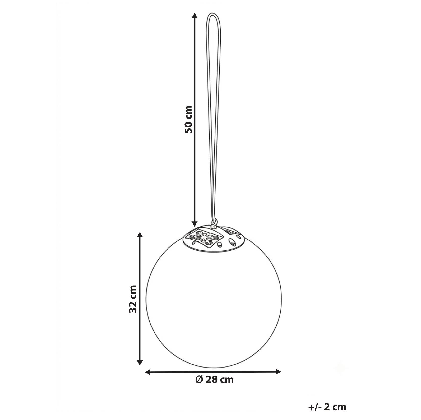 Beliani - Lampe suspension Polypropylène Blanc BOSLEY - 28x28x82- Beliani - Image 3