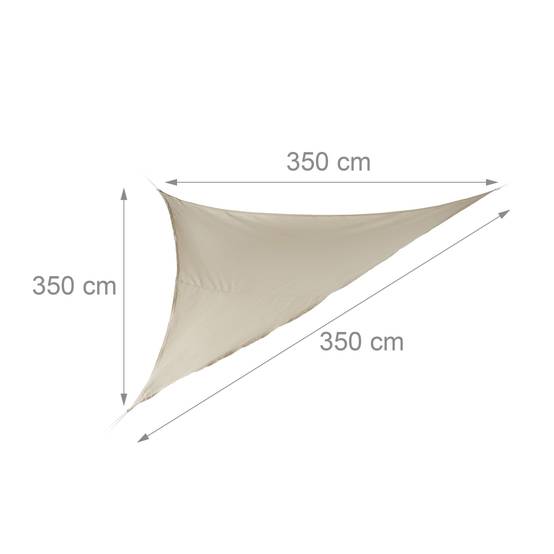 Helloshop26 - Voile d'ombrage triangle léger tendeurs 3,5 m beige - Imagen 1