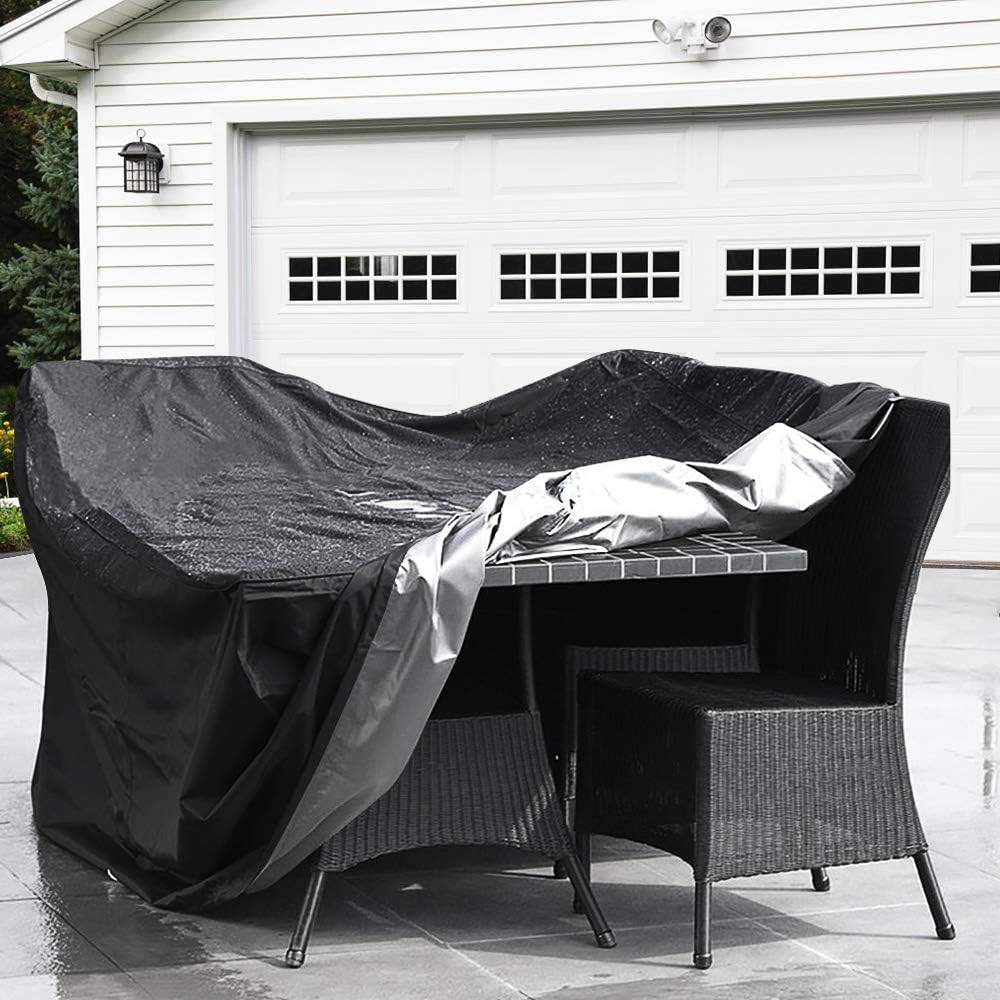 IntiMeg - Housse de protection d'extérieur,Housse Table de Jardin pour Tables,Chaise200x160x70cm,noir IntiMeg - Image 2
