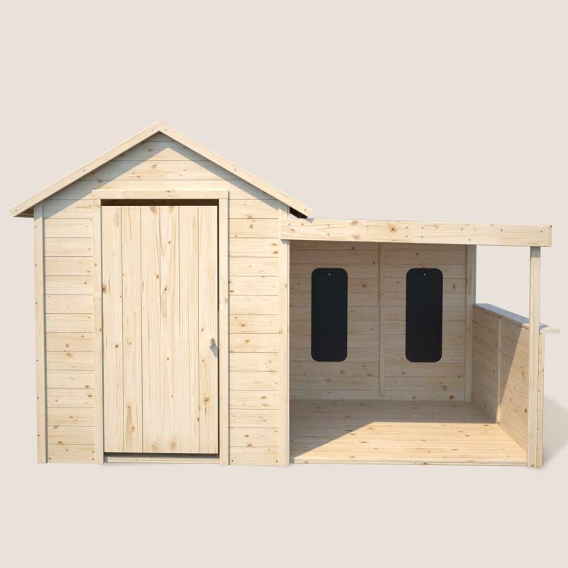 Soulet - Cabane en bois avec préau SARAH - Imagen 4