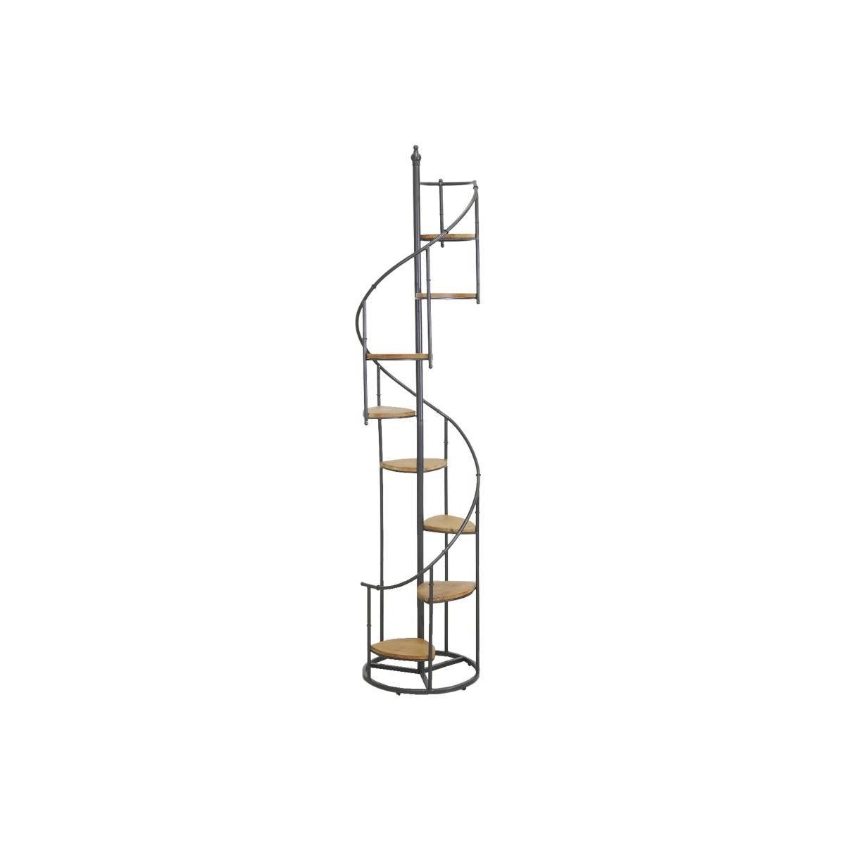 Aubry Gaspard - Étagère escalier en bois et métal 43 x 43 x 190 cm - Imagen 1
