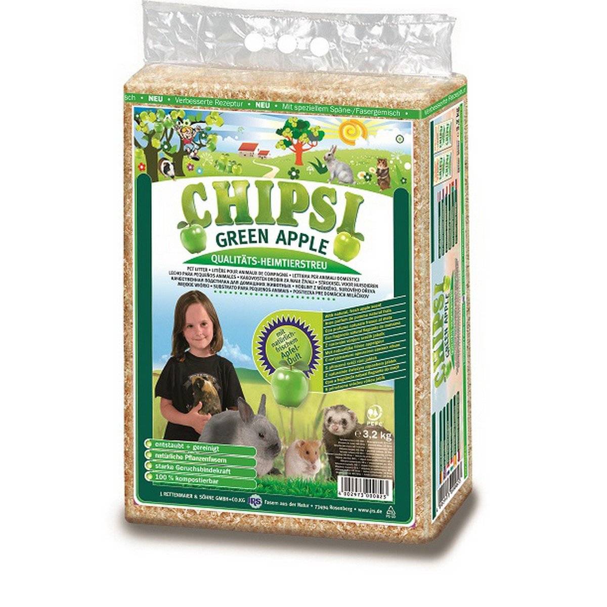 Chipsi - Chipsi - Litière copeaux Pomme verte 60 L