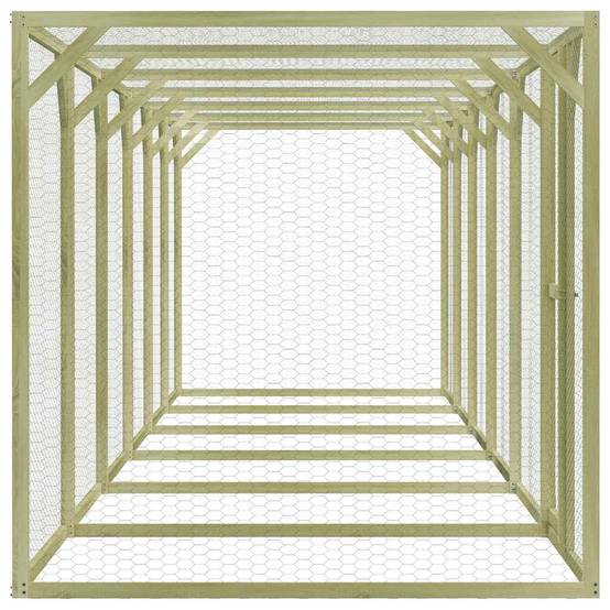 Poulailler XXL bois traité enclos extérieur pour élevage 1,5x9x1,5 m – ComfortXL Outdoor Living - Image 3